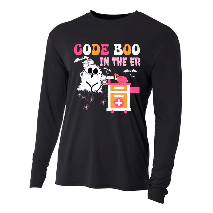 Halloween Er Costume Code Boo In The Er Nurse Crew Ghost Cooling Performance Long Sleeve Crew