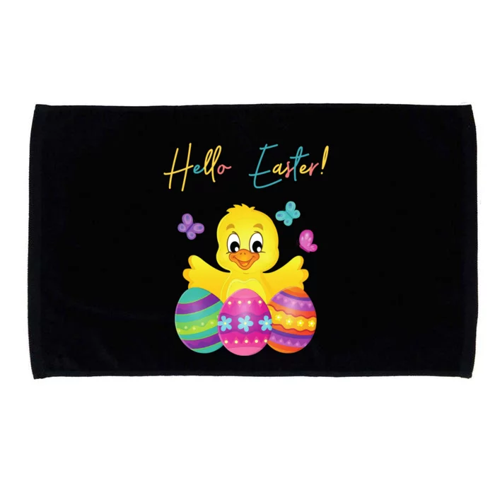 Hello Easter Cute Chick Holiday Microfiber Hand Towel