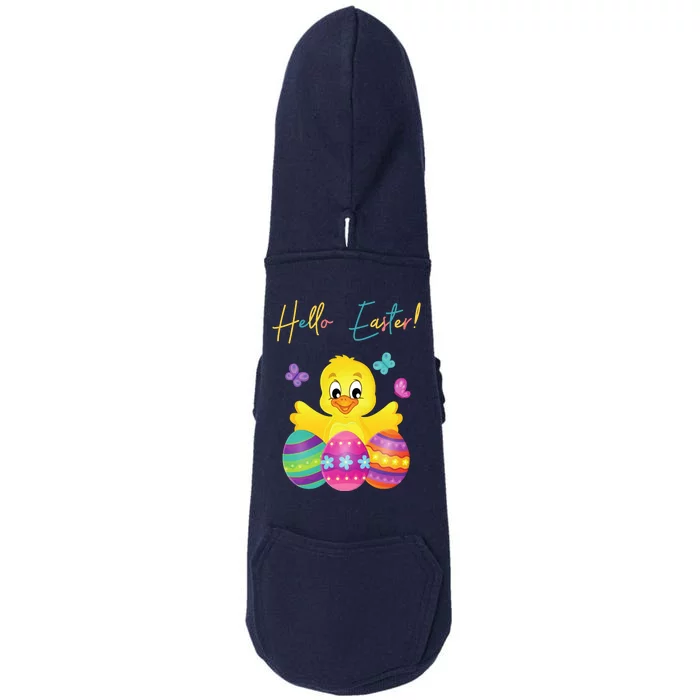 Hello Easter Cute Chick Holiday Doggie 3-End Fleece Hoodie