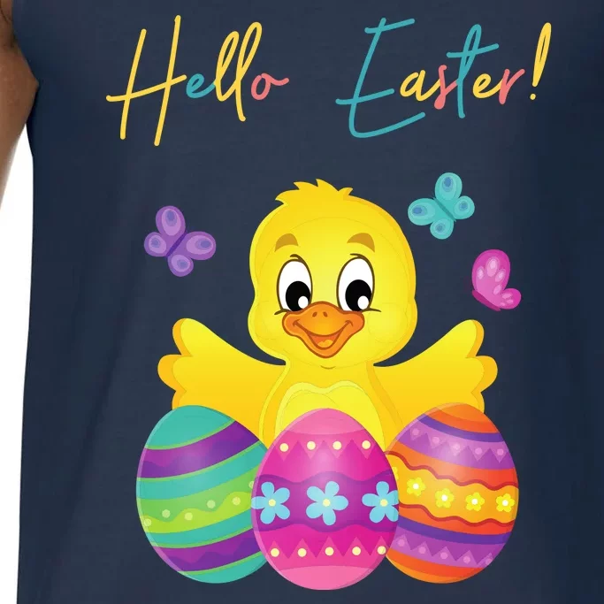 Hello Easter Cute Chick Holiday Comfort Colors® Tank Top