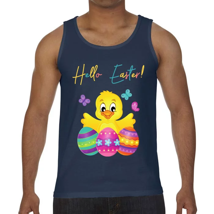 Hello Easter Cute Chick Holiday Comfort Colors® Tank Top