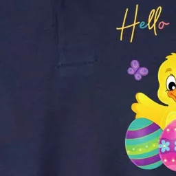 Hello Easter Cute Chick Holiday Softstyle Adult Sport Polo