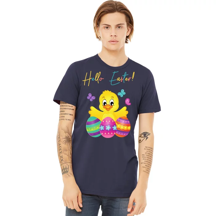 Hello Easter Cute Chick Holiday Premium T-Shirt