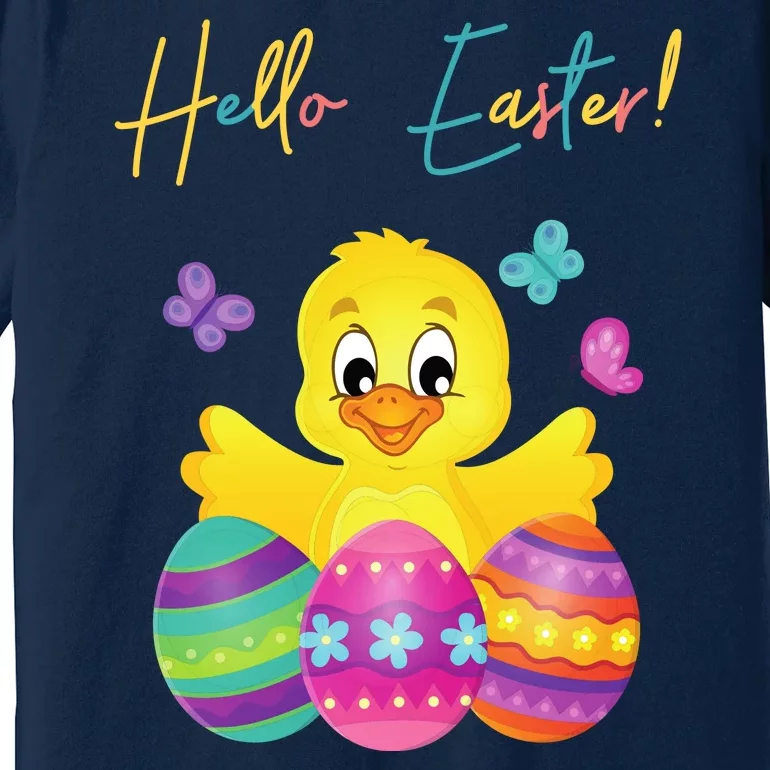 Hello Easter Cute Chick Holiday Premium T-Shirt