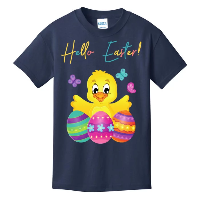 Hello Easter Cute Chick Holiday Kids T-Shirt