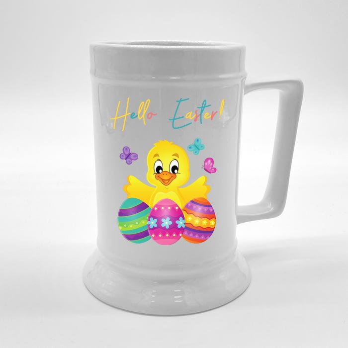 Hello Easter Cute Chick Holiday Front & Back Beer Stein