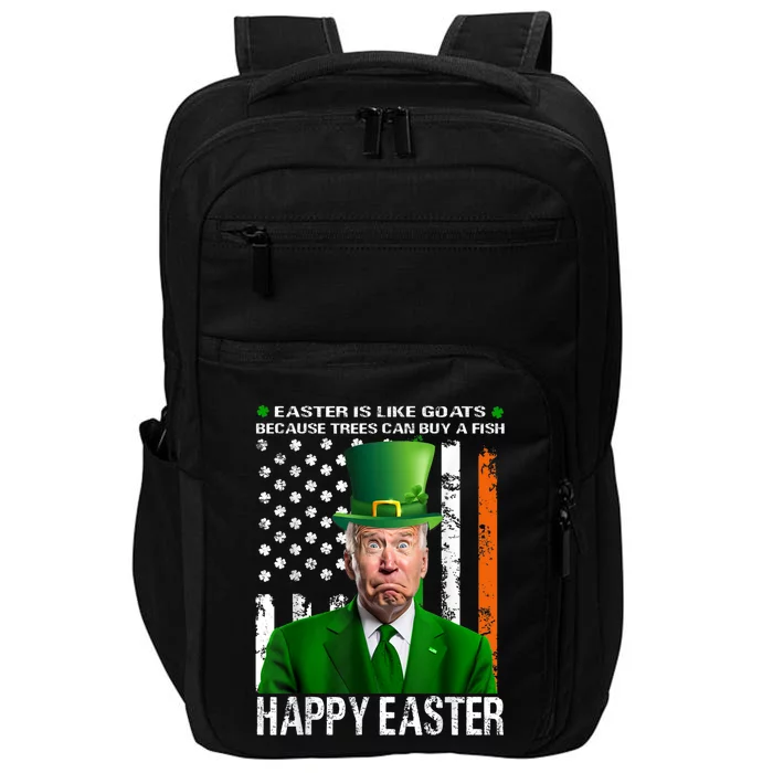 Happy Easter Confused Joe Biden St Patricks Day Impact Tech Backpack