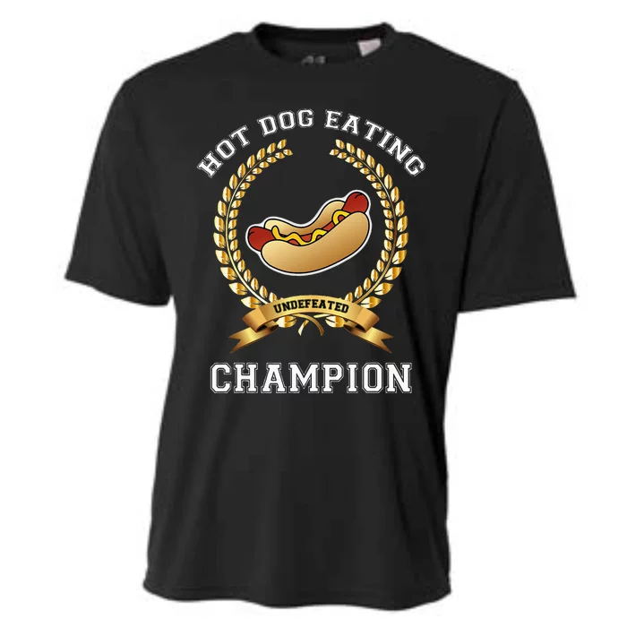 Hotdog Eating Contest Hot Dog Lover Gift Cooling Performance Crew T-Shirt