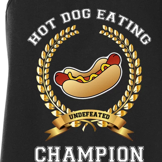 Hotdog Eating Contest Hot Dog Lover Gift Women's Racerback Tank