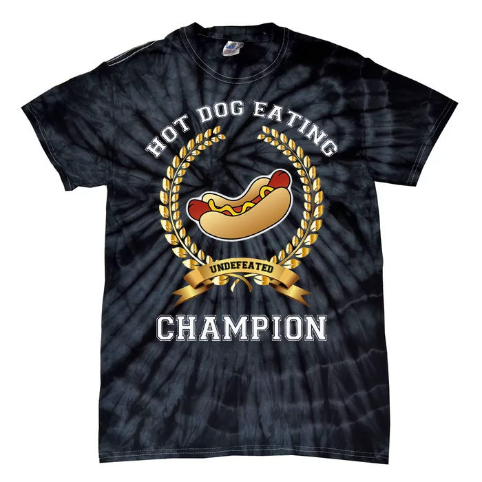 Hotdog Eating Contest Hot Dog Lover Gift Tie-Dye T-Shirt