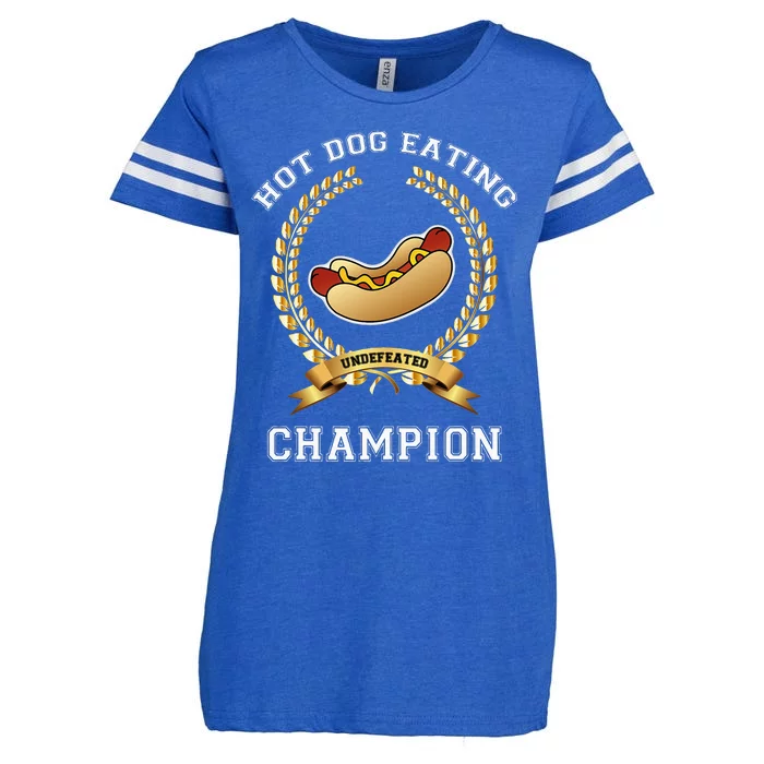 Hotdog Eating Contest Hot Dog Lover Gift Enza Ladies Jersey Football T-Shirt