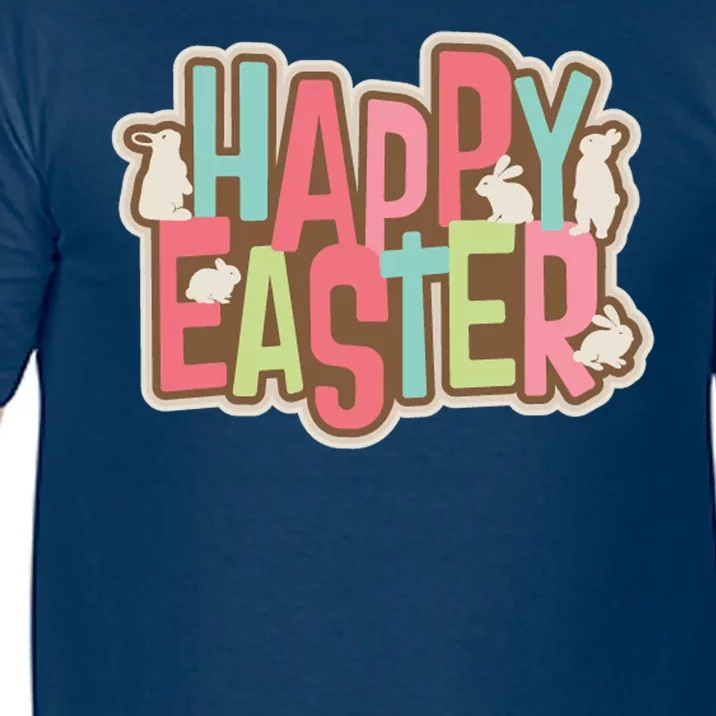 Happy Easter Colorful Bunny Comfort Colors T-Shirt