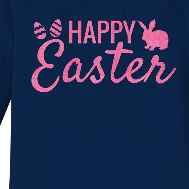 Happy Easter Cute Festive Holiday Baby Long Sleeve Bodysuit