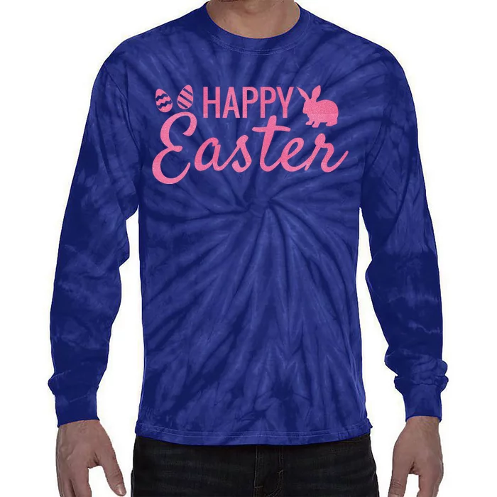 Happy Easter Cute Festive Holiday Tie-Dye Long Sleeve Shirt