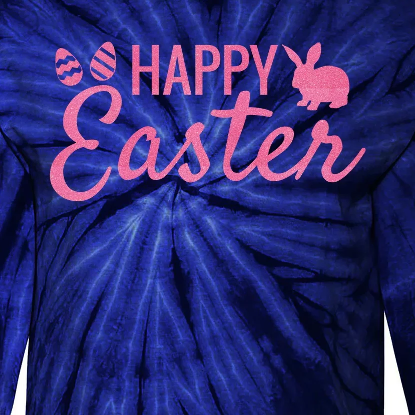 Happy Easter Cute Festive Holiday Tie-Dye Long Sleeve Shirt