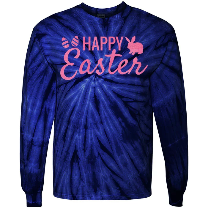 Happy Easter Cute Festive Holiday Tie-Dye Long Sleeve Shirt