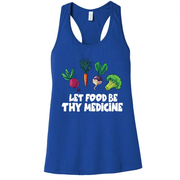 Healthy Eating Carrot Let Food Be Thy Medicine Gift Women's Racerback Tank