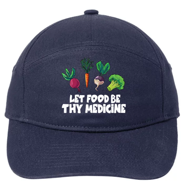 Healthy Eating Carrot Let Food Be Thy Medicine Gift 7-Panel Snapback Hat