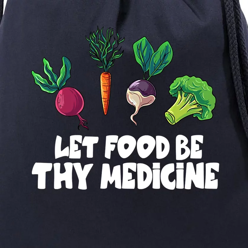 Healthy Eating Carrot Let Food Be Thy Medicine Gift Drawstring Bag