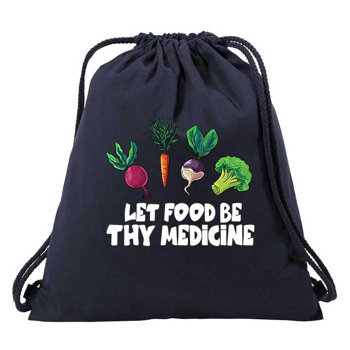 Healthy Eating Carrot Let Food Be Thy Medicine Gift Drawstring Bag