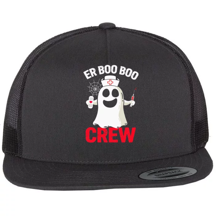 Halloween ER Costume  ER Boo Boo Crew Nurse Ghost Flat Bill Trucker Hat