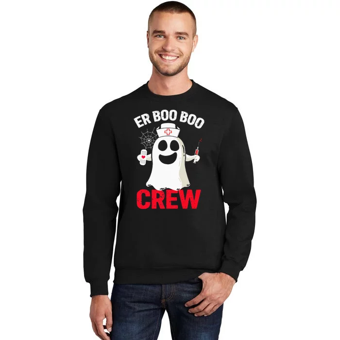 Halloween ER Costume  ER Boo Boo Crew Nurse Ghost Tall Sweatshirt