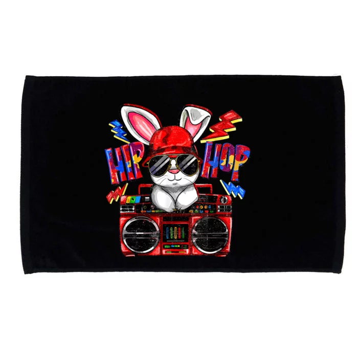 Happy Easter Cool Bunny Hip Hop Gift Baby Microfiber Hand Towel