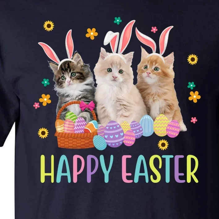 Happy Easter Cute Cat Lover Holiday Tall T-Shirt