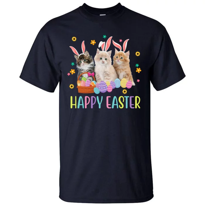 Happy Easter Cute Cat Lover Holiday Tall T-Shirt