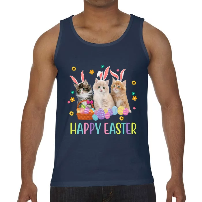 Happy Easter Cute Cat Lover Holiday Comfort Colors® Tank Top