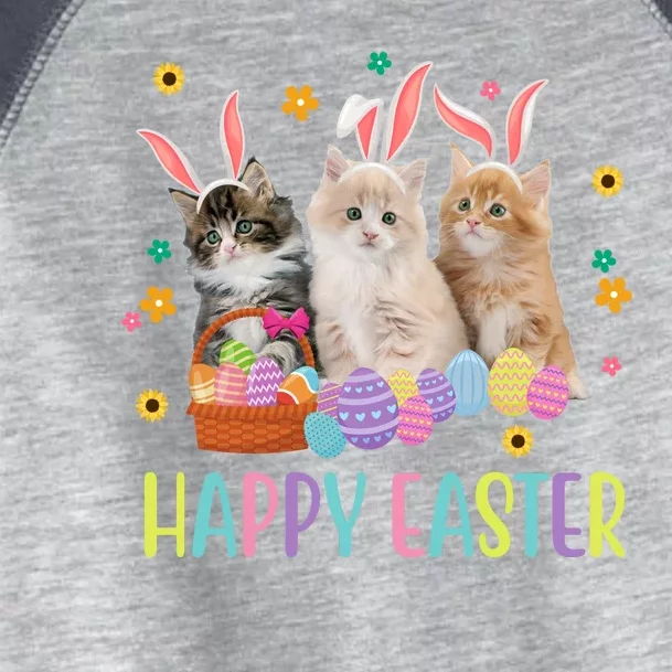 Happy Easter Cute Cat Lover Holiday Toddler Fine Jersey T-Shirt