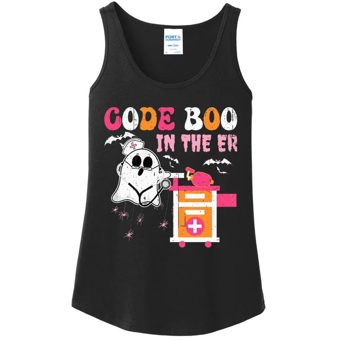 Halloween ER Costume ER Boo Boo Crew Nurse Ghost Nursing Ladies Essential Tank