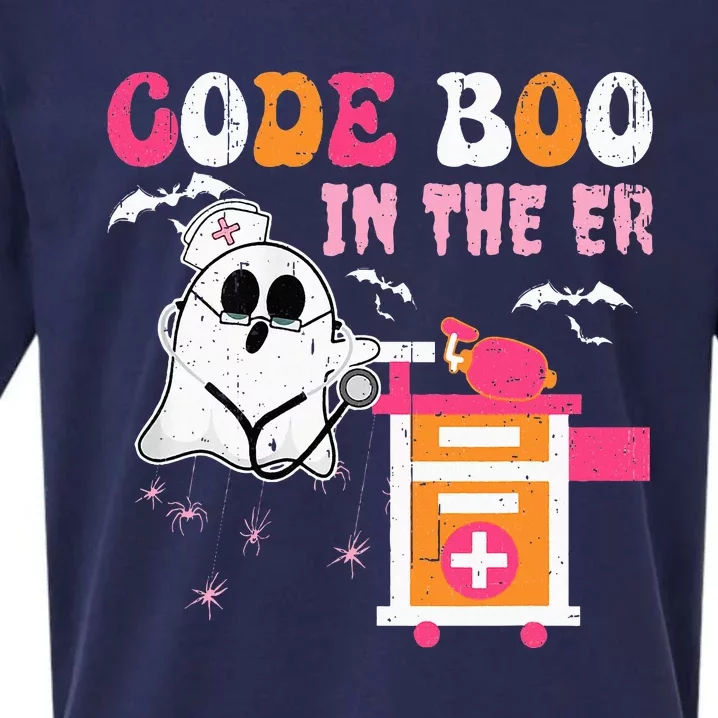 Halloween ER Costume ER Boo Boo Crew Nurse Ghost Nursing Sueded Cloud Jersey T-Shirt