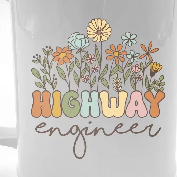 Highway Engineer Civil Engineering Transportation Cool Gift Front & Back Beer Stein