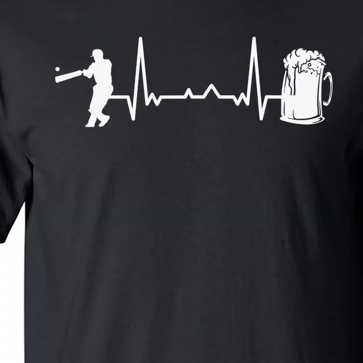 Heartbeat EKG Cricketer Batsman Cricket Tall T-Shirt