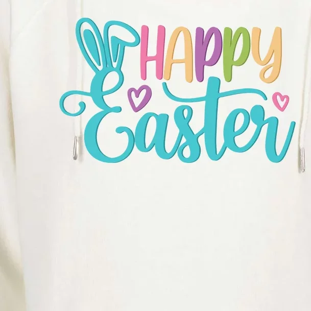 Happy Easter Cute Holiday Womens Funnel Neck Pullover Hood