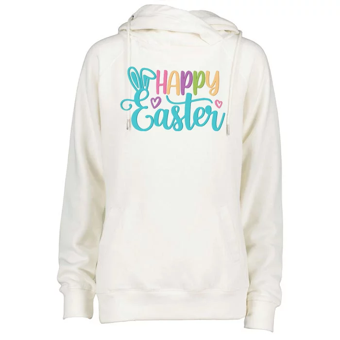 Happy Easter Cute Holiday Womens Funnel Neck Pullover Hood