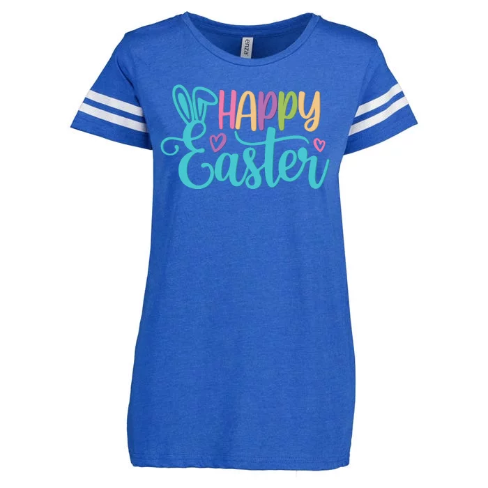 Happy Easter Cute Holiday Enza Ladies Jersey Football T-Shirt