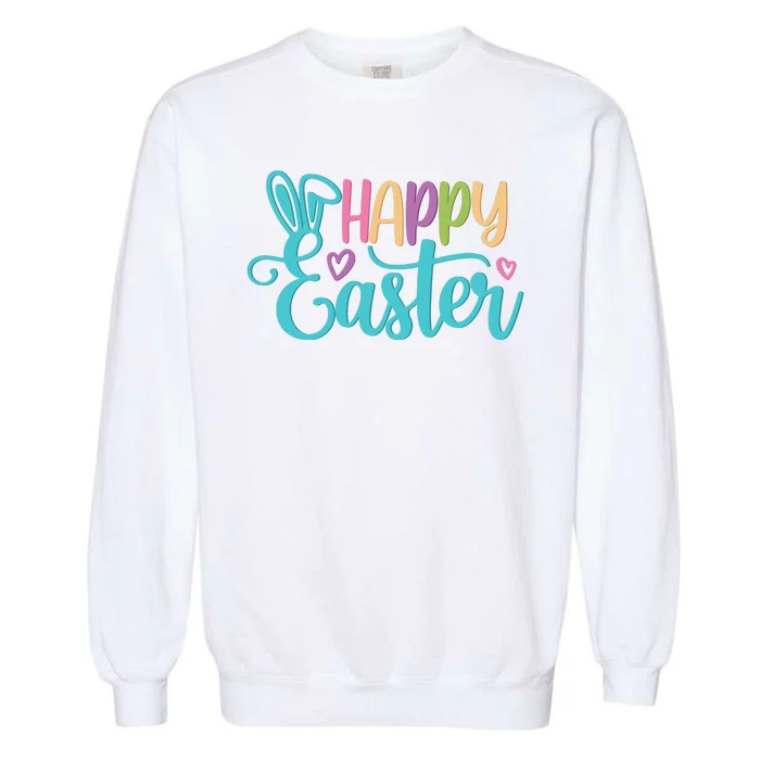 Happy Easter Cute Holiday Garment-Dyed Sweatshirt