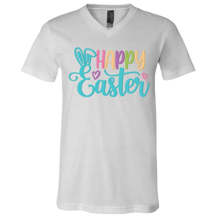 Happy Easter Cute Holiday V-Neck T-Shirt