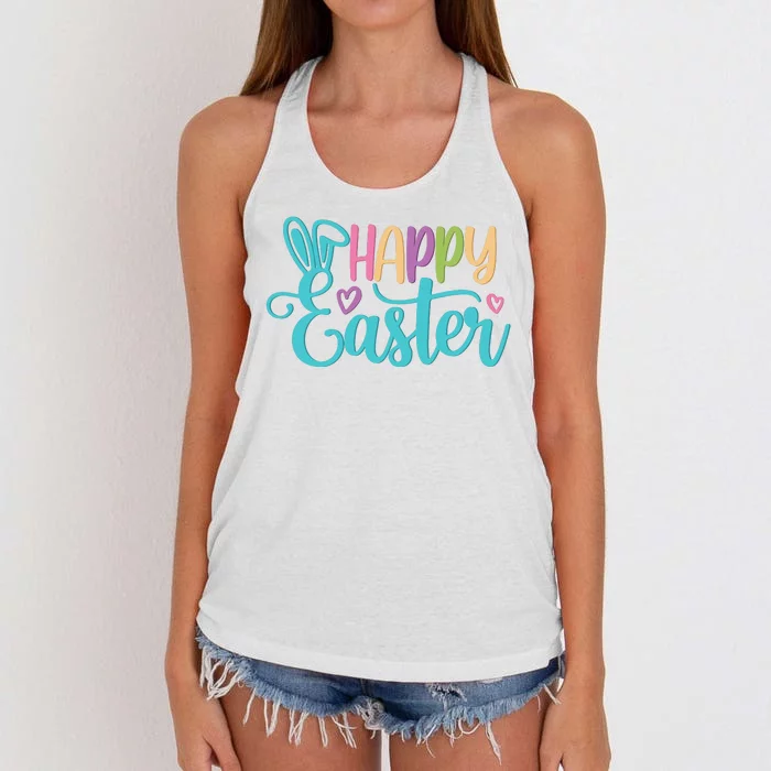 Happy Easter Cute Holiday Women's Knotted Racerback Tank