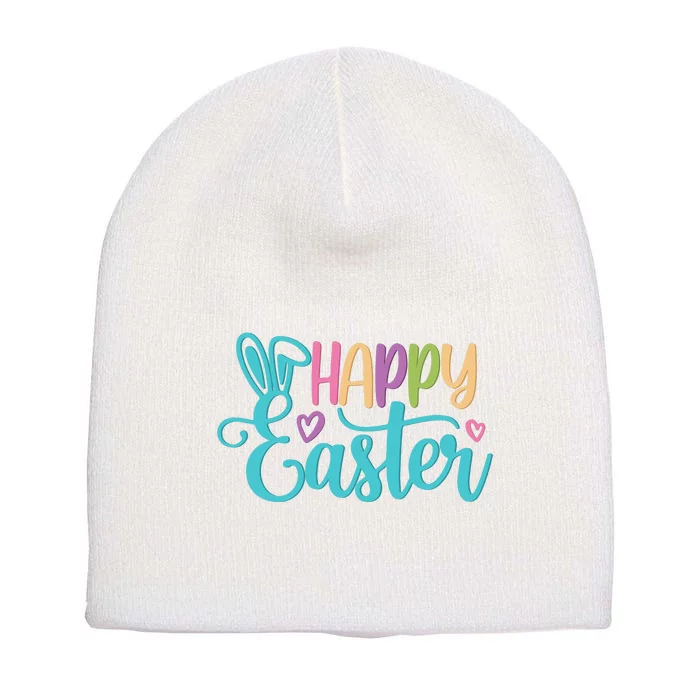 Happy Easter Cute Holiday Short Acrylic Beanie