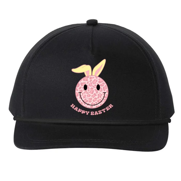 Happy Easter Cute Smile Face Pink Patterns Snapback Five-Panel Rope Hat