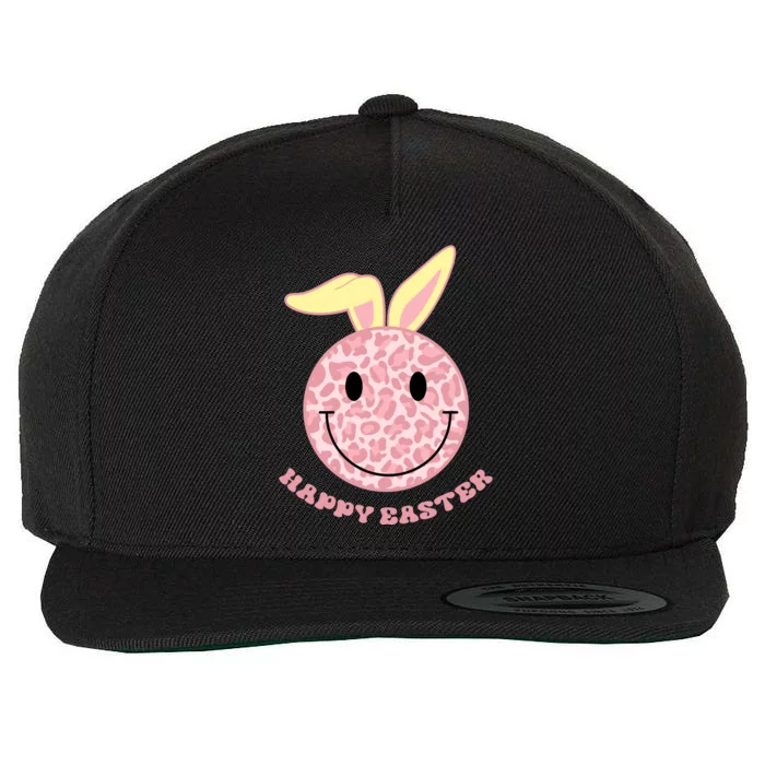 Happy Easter Cute Smile Face Pink Patterns Wool Snapback Cap