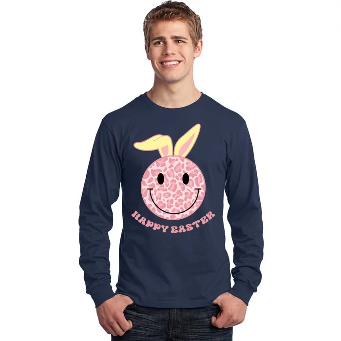 Happy Easter Cute Smile Face Pink Patterns Tall Long Sleeve T-Shirt