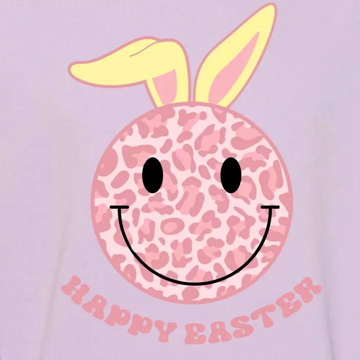 Happy Easter Cute Smile Face Pink Patterns Garment-Dyed Sweatshirt