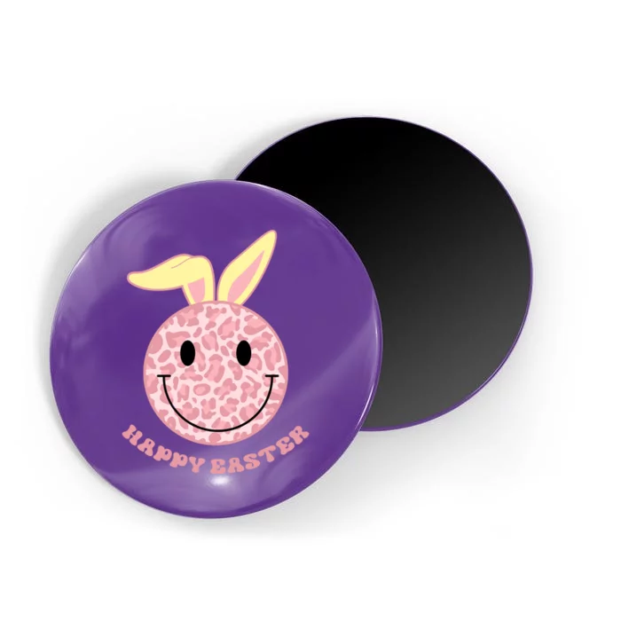 Happy Easter Cute Smile Face Pink Patterns Magnet