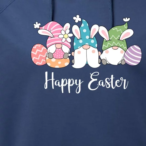 Happy Easter Cute Gnome Holiday Performance Fleece Hoodie