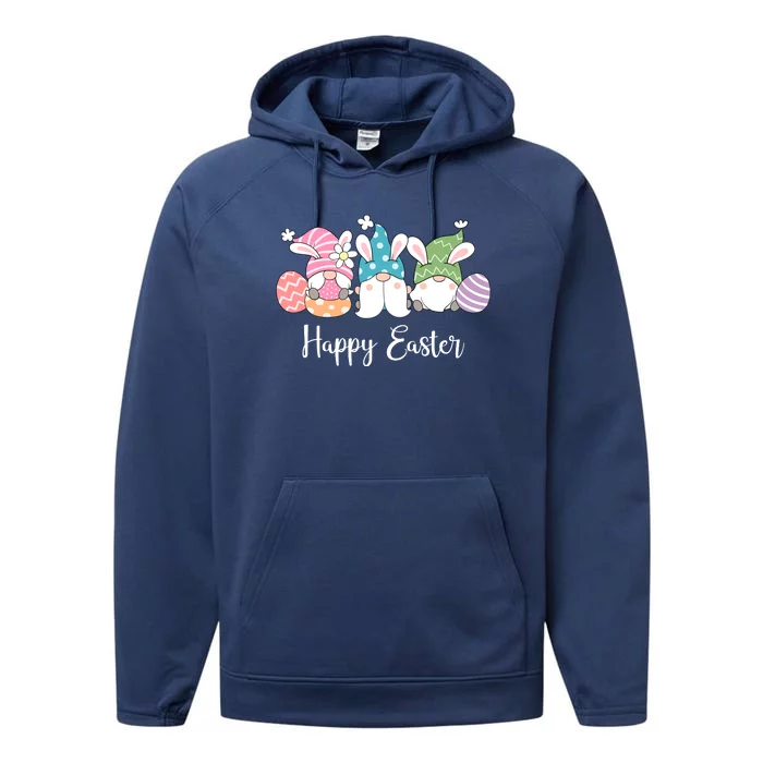 Happy Easter Cute Gnome Holiday Performance Fleece Hoodie