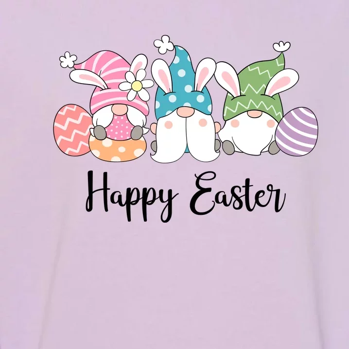 Happy Easter Cute Gnome Holiday Garment-Dyed Sweatshirt